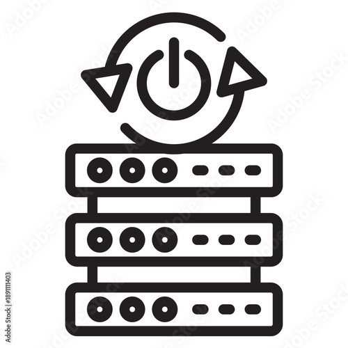 Server Restart Vector Icon