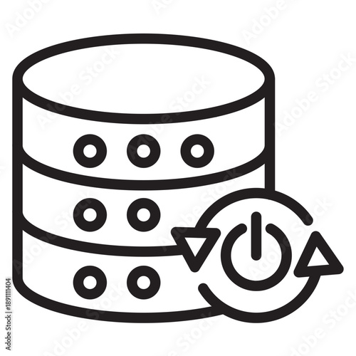 Server Reboot Vector Icon