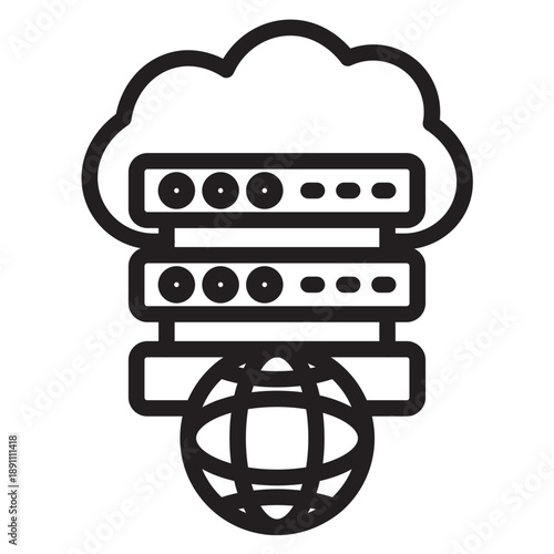 Shared Hosting Vector Icon