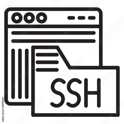 SSH Access Vector Icon