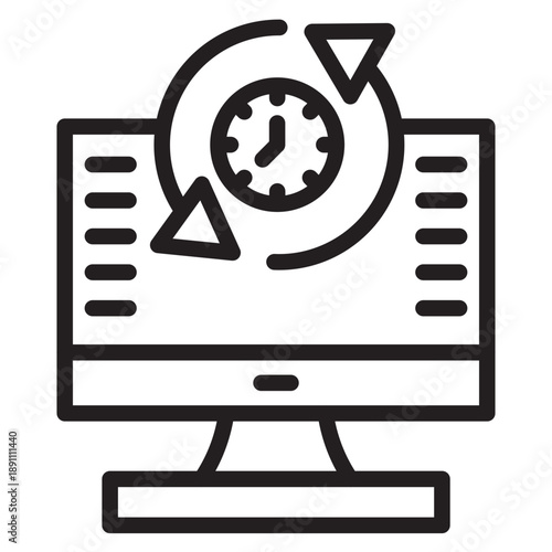 Uptime Monitor Vector Icon