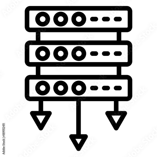 Database Architecture Vector Icon