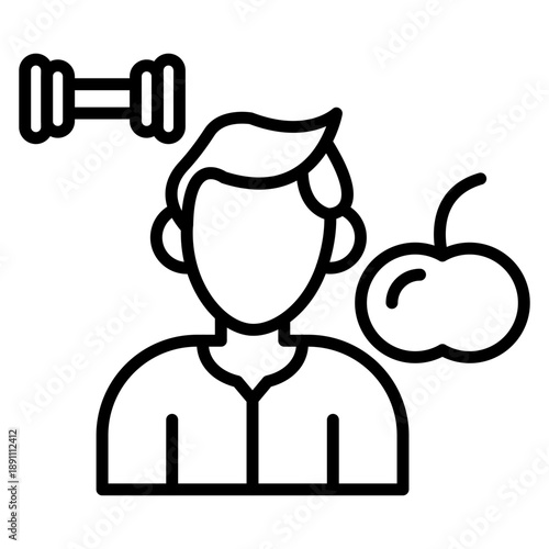 Healthy Lifestyle Vector Icon