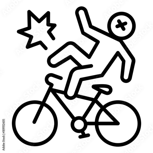 Bike Injury Vector Icon