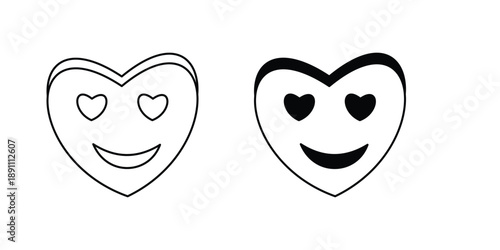 Emoticon  icon with white background vector stock illustration