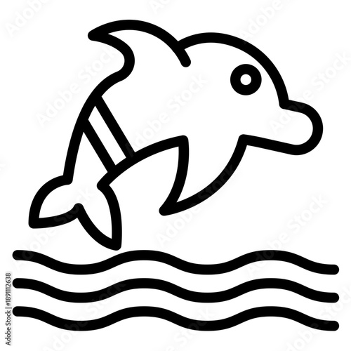 Dolphin Vector Icon