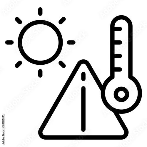 Sunburn Warning Vector Icon