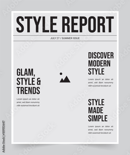 Modern Fashion Magazine Cover Design | Minimal Editorial Layout design