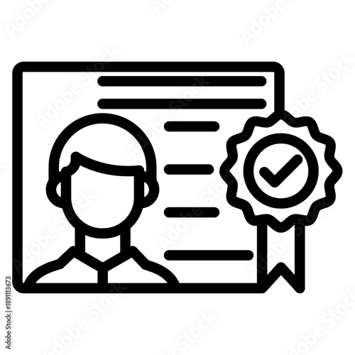 Digital Certificate Vector Icon