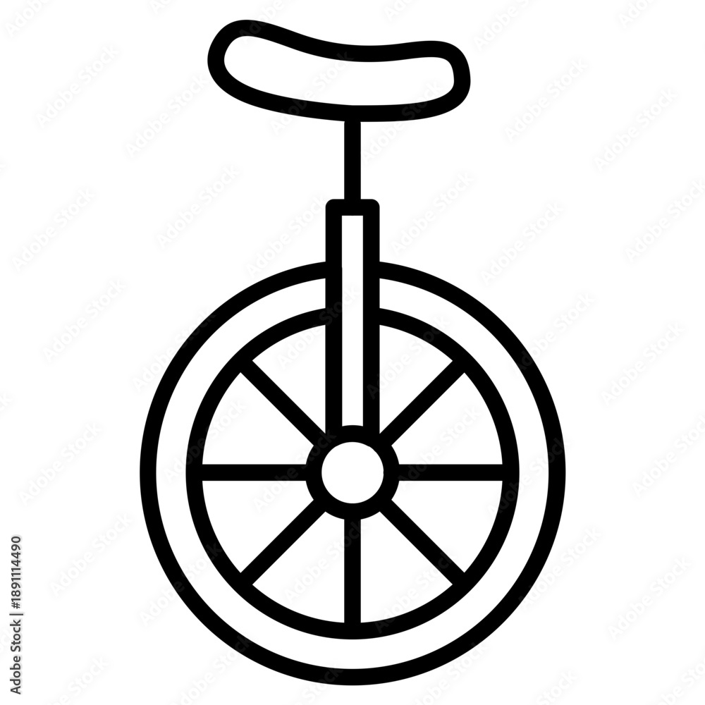 Fototapeta premium Monocycle Vector Icon