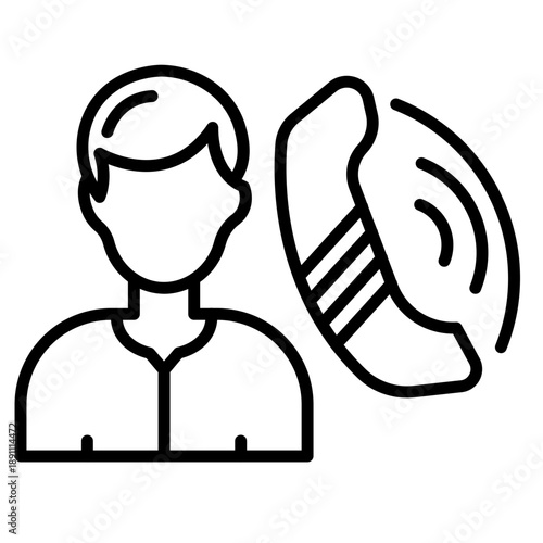 Minimal Contact Vector Icon