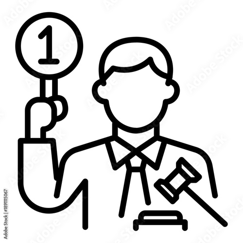 Auction Guest Male Vector Icon