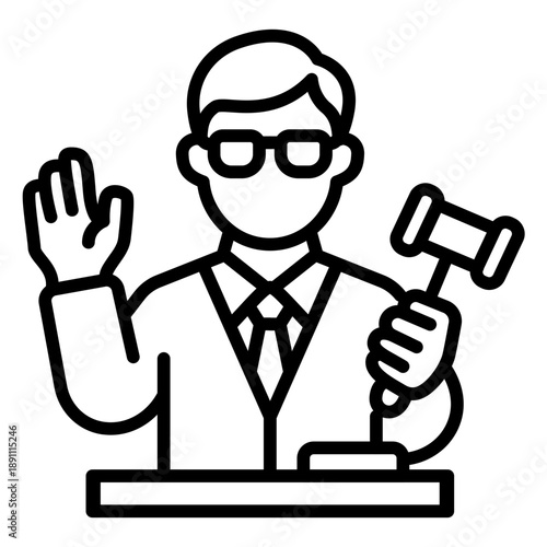 Auctioneer Male Vector Icon