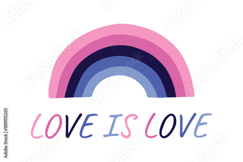 Colorful rainbow shape Omnisexual pride flag Happy pride day LGBTQIA community Pride Month Vector hand drawn doodle for posters, stickers, logo, cards