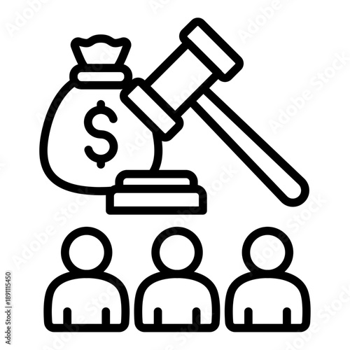 Commodity Auction Vector Icon