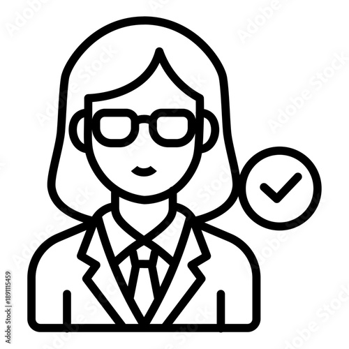Expert Female Vector Icon