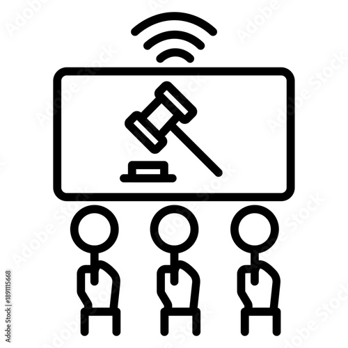Live Bidding Vector Icon