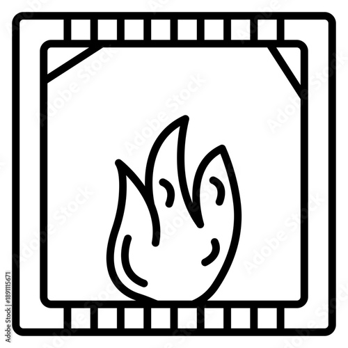 Flammable Vector Icon