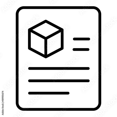 Item Description Vector Icon