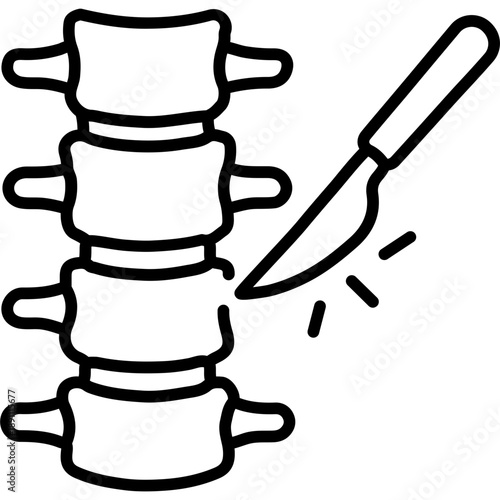 Spinal Surgery Vector Icon