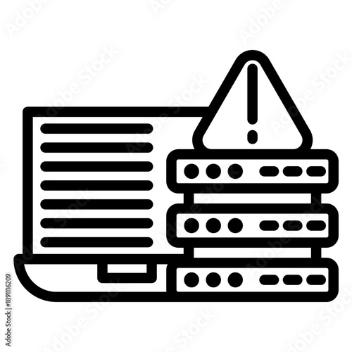 Internet Server Error Vector Icon