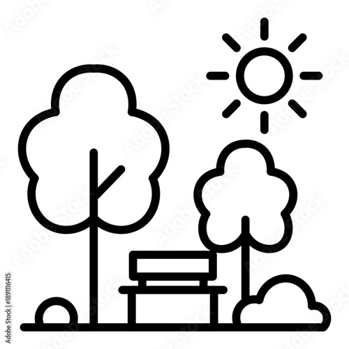 Green Spaces Vector Icon