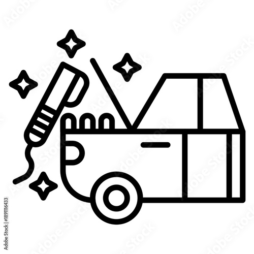 Car Trunk Cleaning Vector Icon