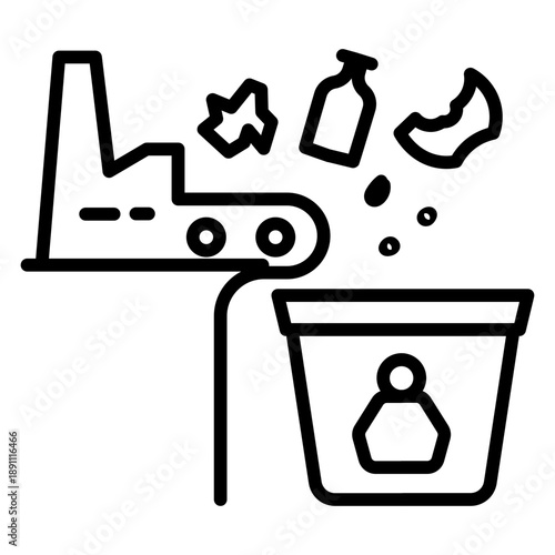Individual Waste Production Vector Icon