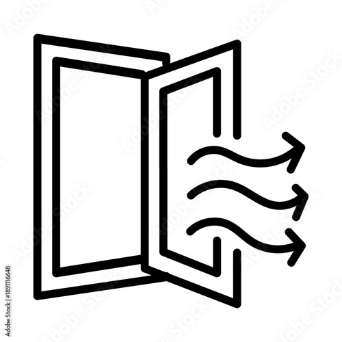 Natural Ventilation Vector Icon