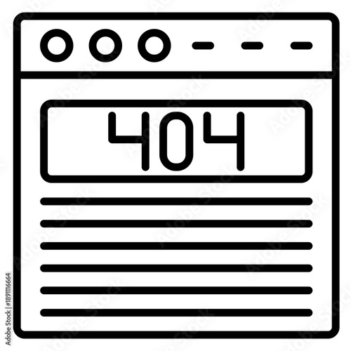Page 404 Vector Icon