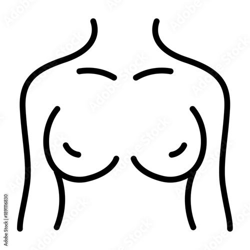 Breast Augmentation Vector Icon