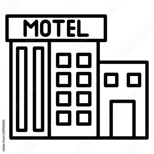 Motel Vector Icon