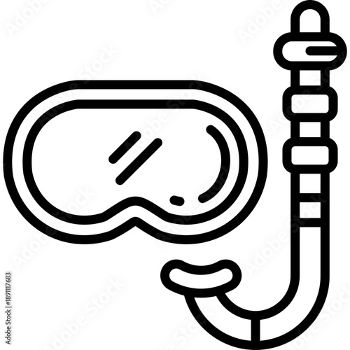 Snorkel Gear Vector Icon