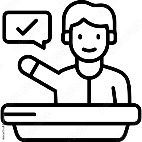 Assertiveness Vector Icon