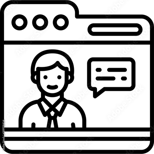 News Anchor Vector Icon