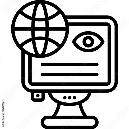 Network Monitoring Vector Icon