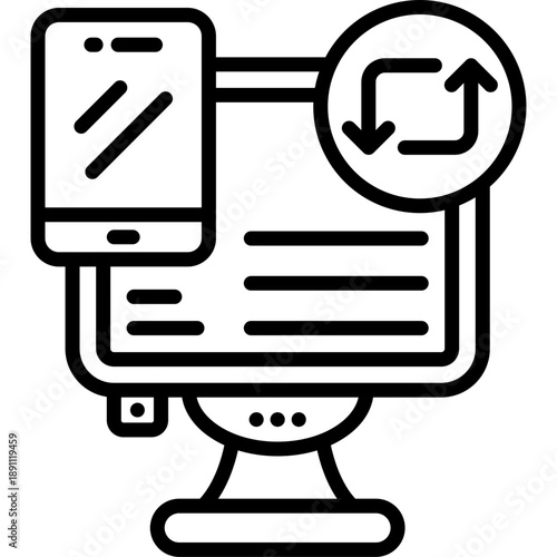 Network Data Transfer Vector Icon