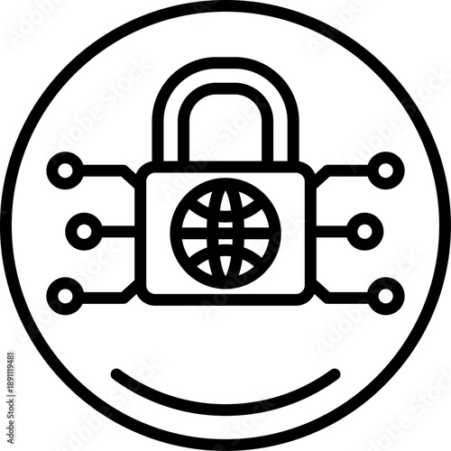 Network Encryption Vector Icon