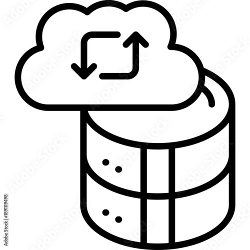 Network Data Backup Vector Icon