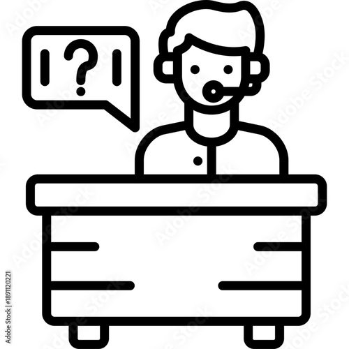 Complaint Desk Vector Icon