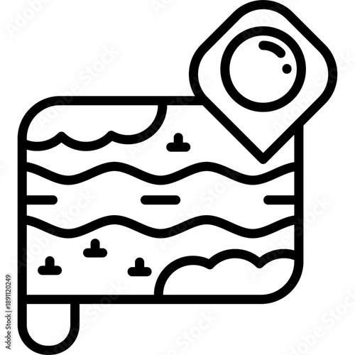 On The Map Vector Icon