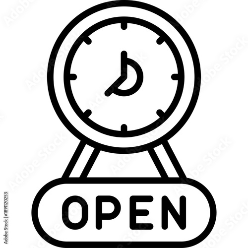 Opening Hours Vector Icon