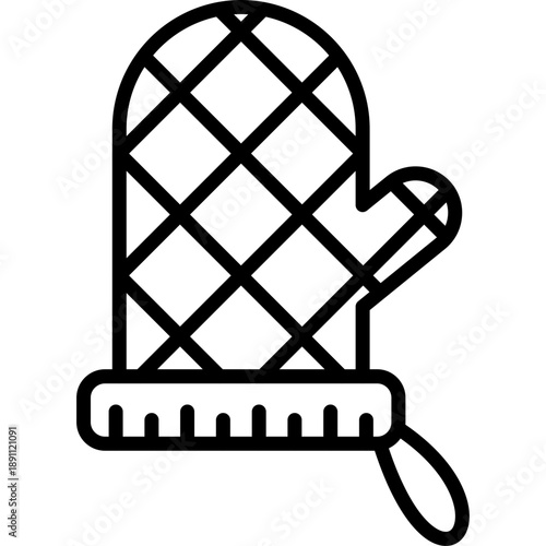 Oven mitts Vector Icon
