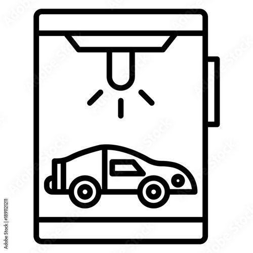 Car Wash App Vector Icon