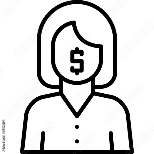 Greedy Banker Vector Icon