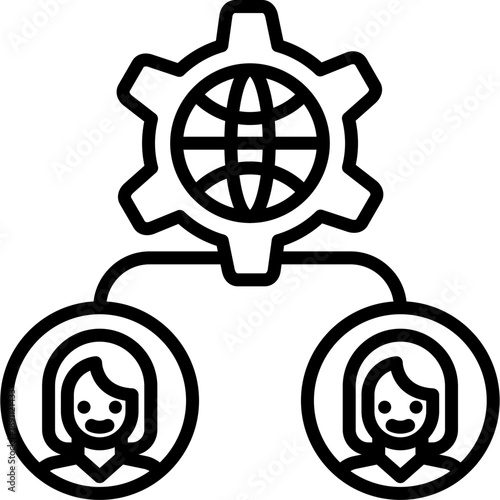 Shadowy Network Vector Icon