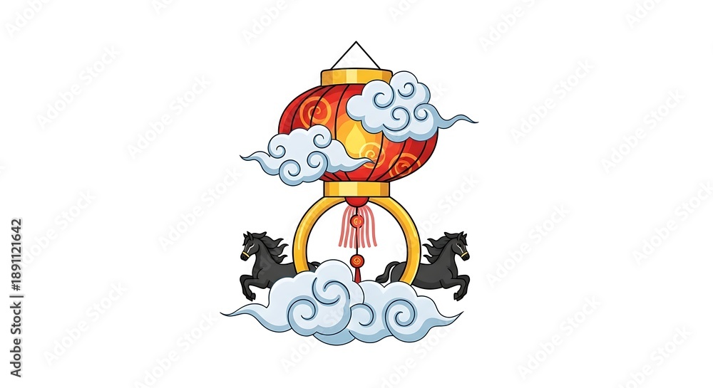 Fototapeta premium Chinese new year lantern design
