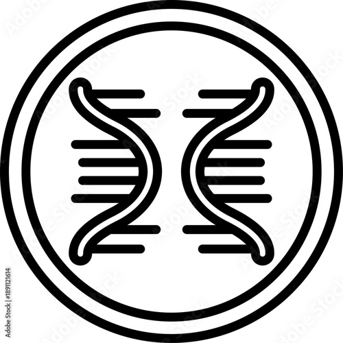 Viral RNA Strand Vector Icon