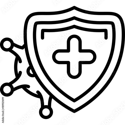 Immune System Shield Vector Icon