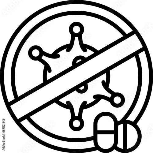 Antiviral Medication Vector Icon